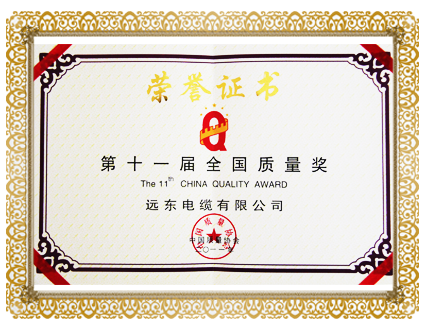 全國(guó)質(zhì)量獎(jiǎng)